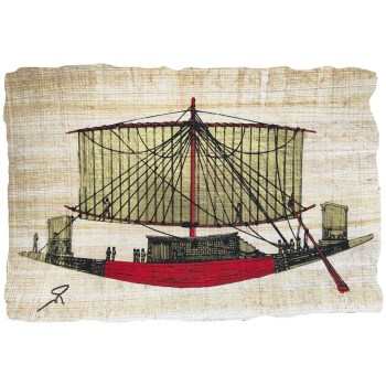 papiro egipcio original de la barca del sol